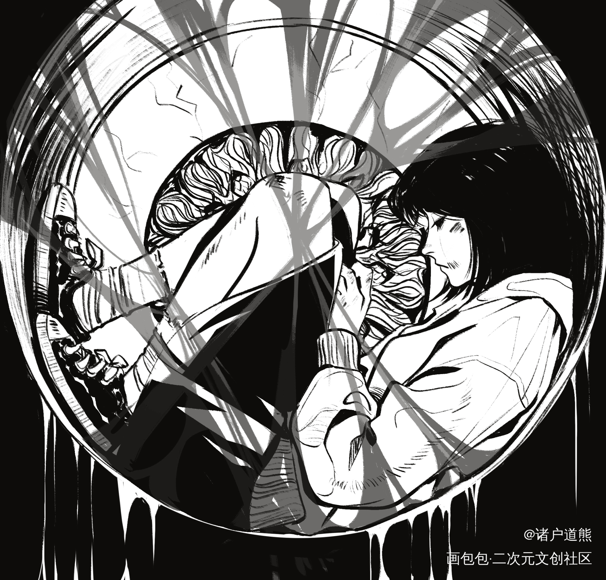 _插画摸鱼绘画原创绘画作品