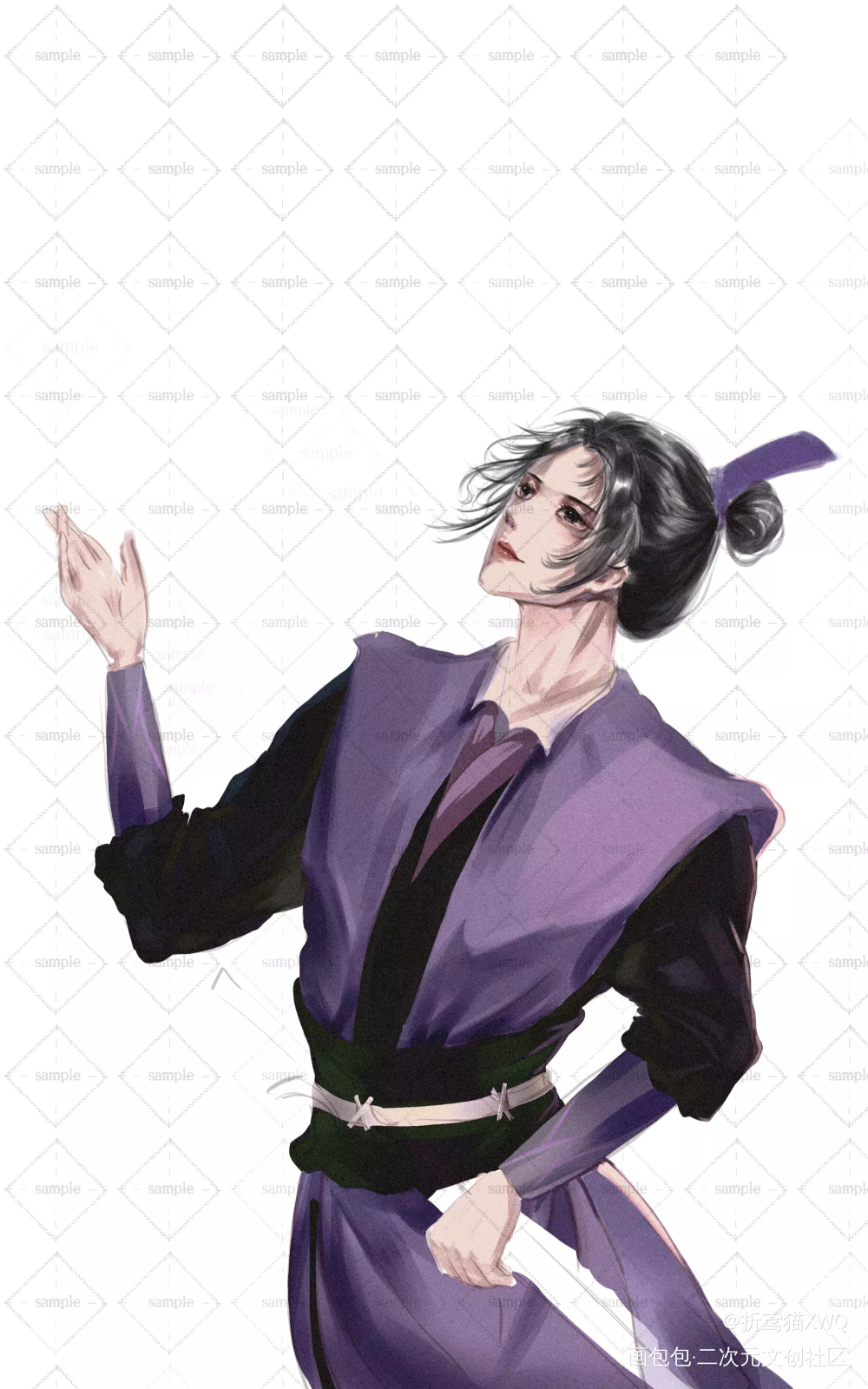 _魔道祖师江澄板绘涂约稿绘画作品