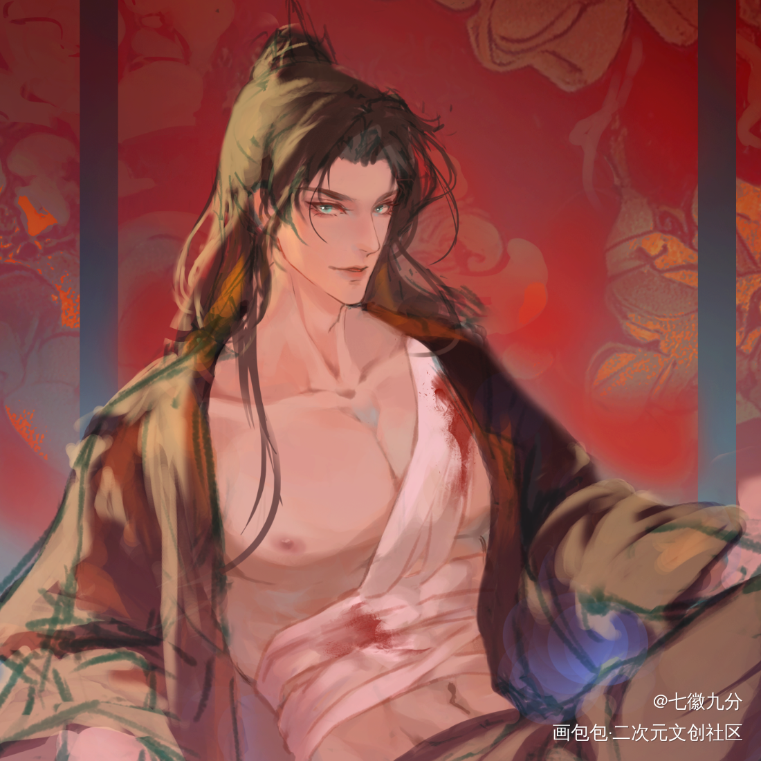 放块肉除除草（是踏_二哈和他的白猫师尊燃晚绘画作品