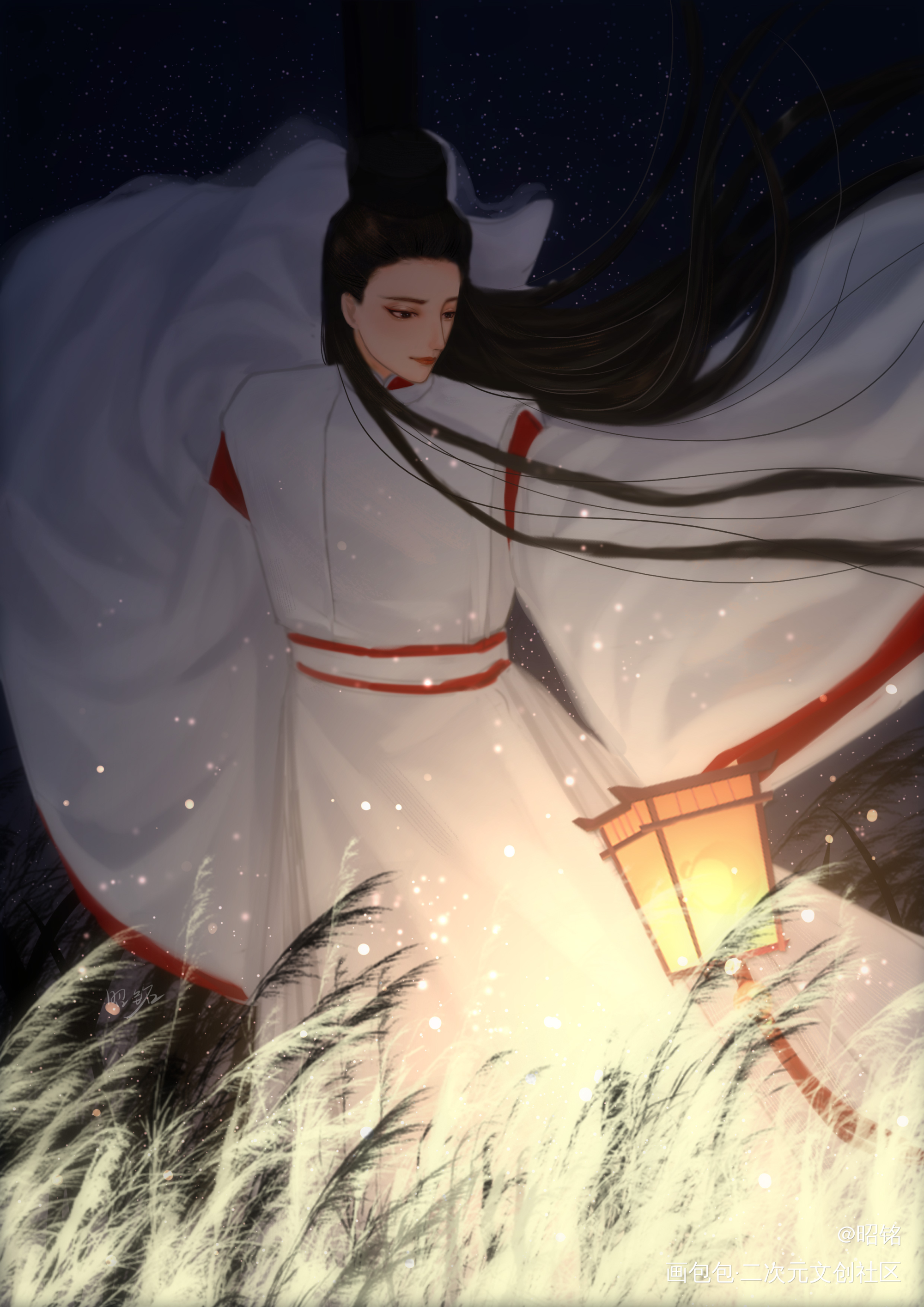 公子褚嬴_褚嬴板绘涂插画同人光嬴网剧棋魂绘画作品