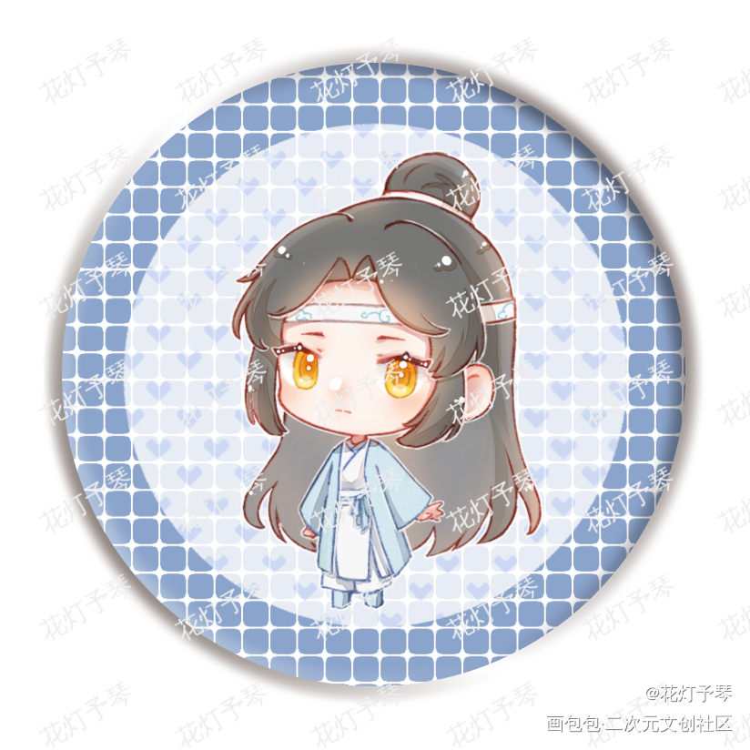 开授权用_魔道祖师忘羡蓝忘机Q版绘画作品