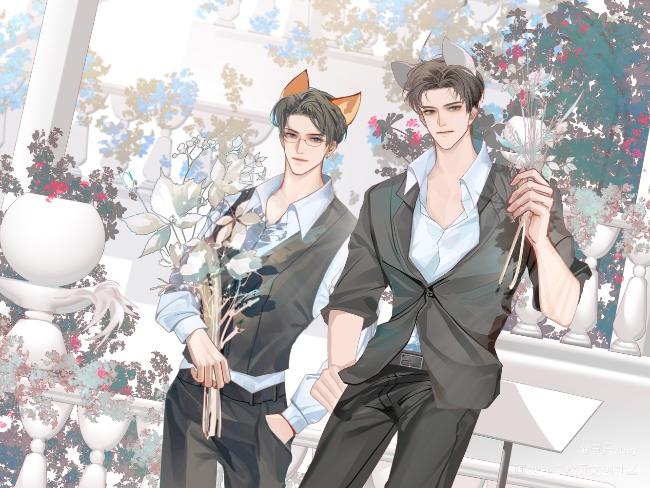 _针锋对决188男团原顾顾青裴绘画作品