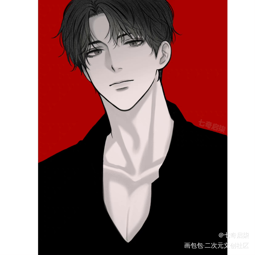 大佬笑了_附加遗产188男团洛羿绘画作品