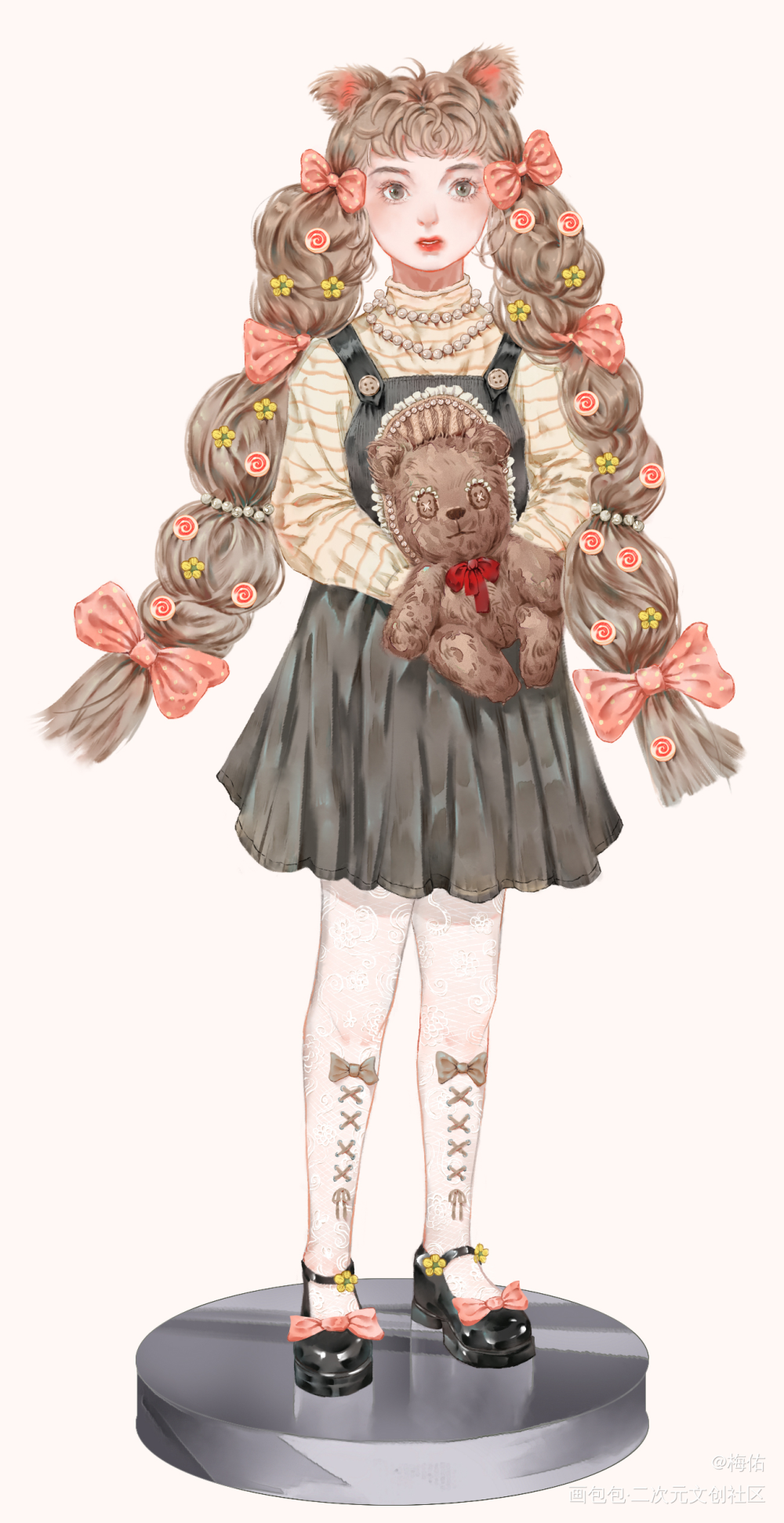 小姑娘们_板绘涂摸鱼页插画画画绘画练习板绘原创绘画作品
