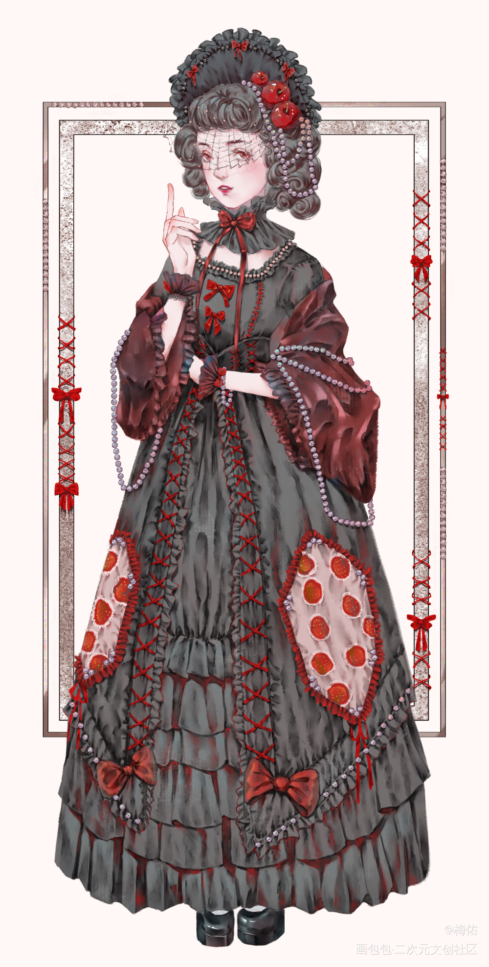 小姑娘们_板绘涂摸鱼页插画画画绘画练习板绘原创绘画作品