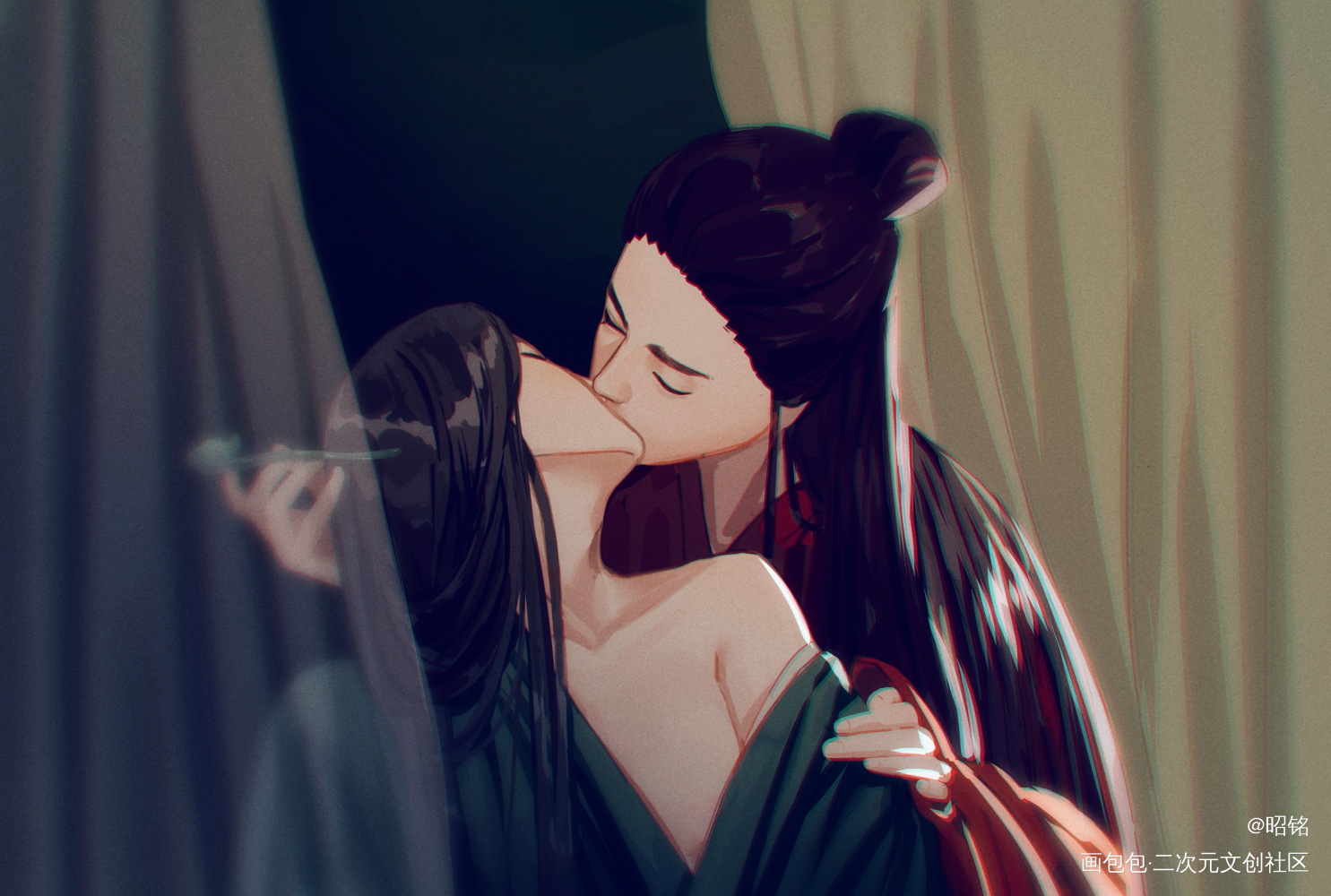 小皇帝和他的棋官_插画同人光嬴绘画作品