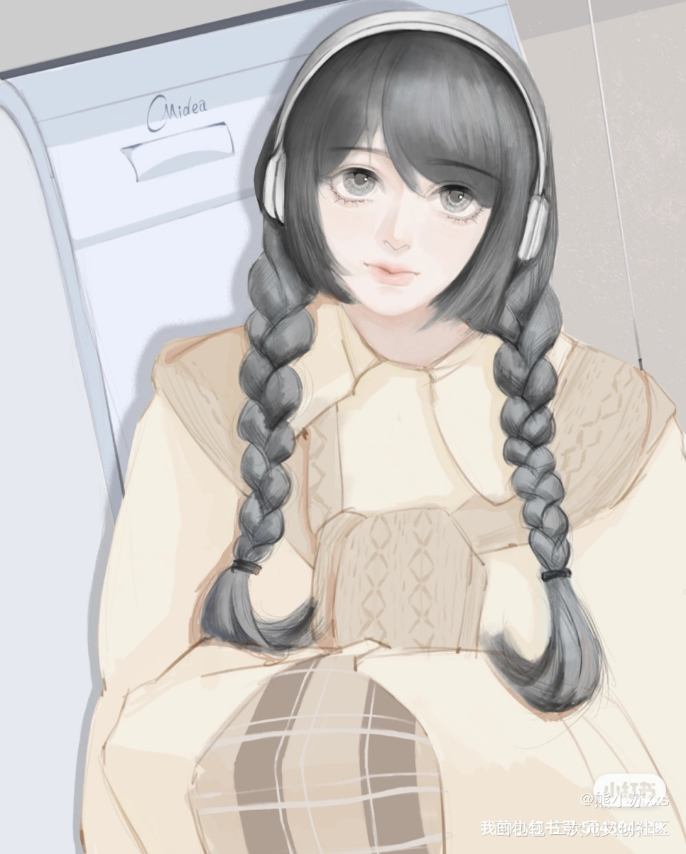 画画画画_手绘procreate摸鱼绘画作品