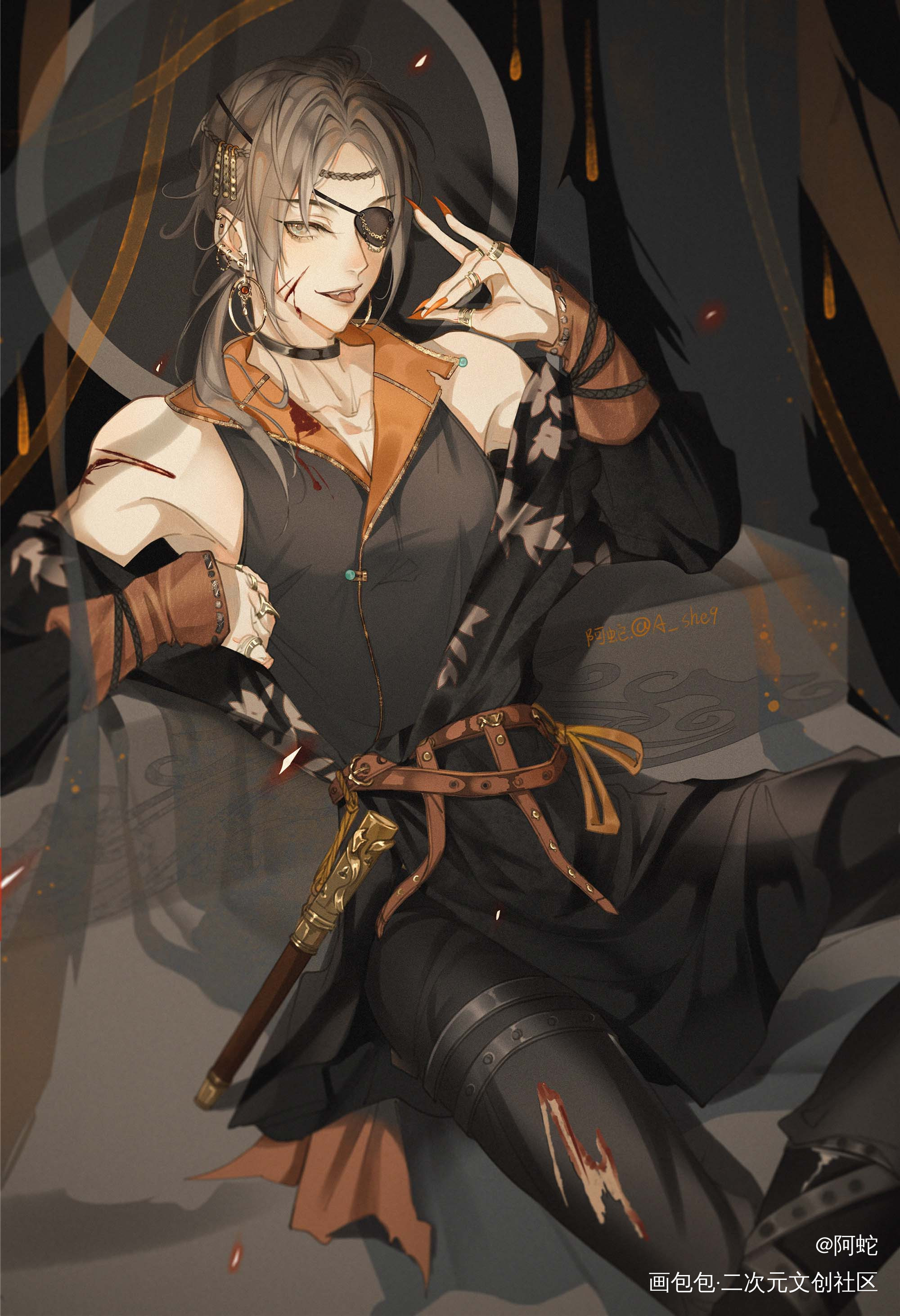 🦊🦊小咪～∠( ᐛ 」∠)_古风插画同人luxiemmystarias板绘绘画绘画作品