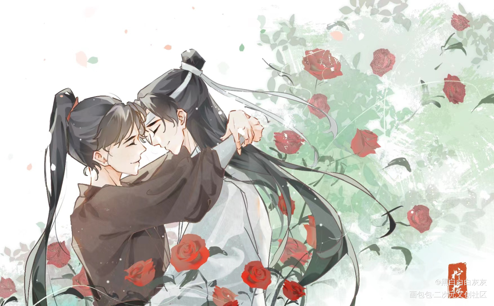 花季忘羡_魔道祖师忘羡蓝忘机魏无羡魏无羡蓝忘机我要上首推绘画作品