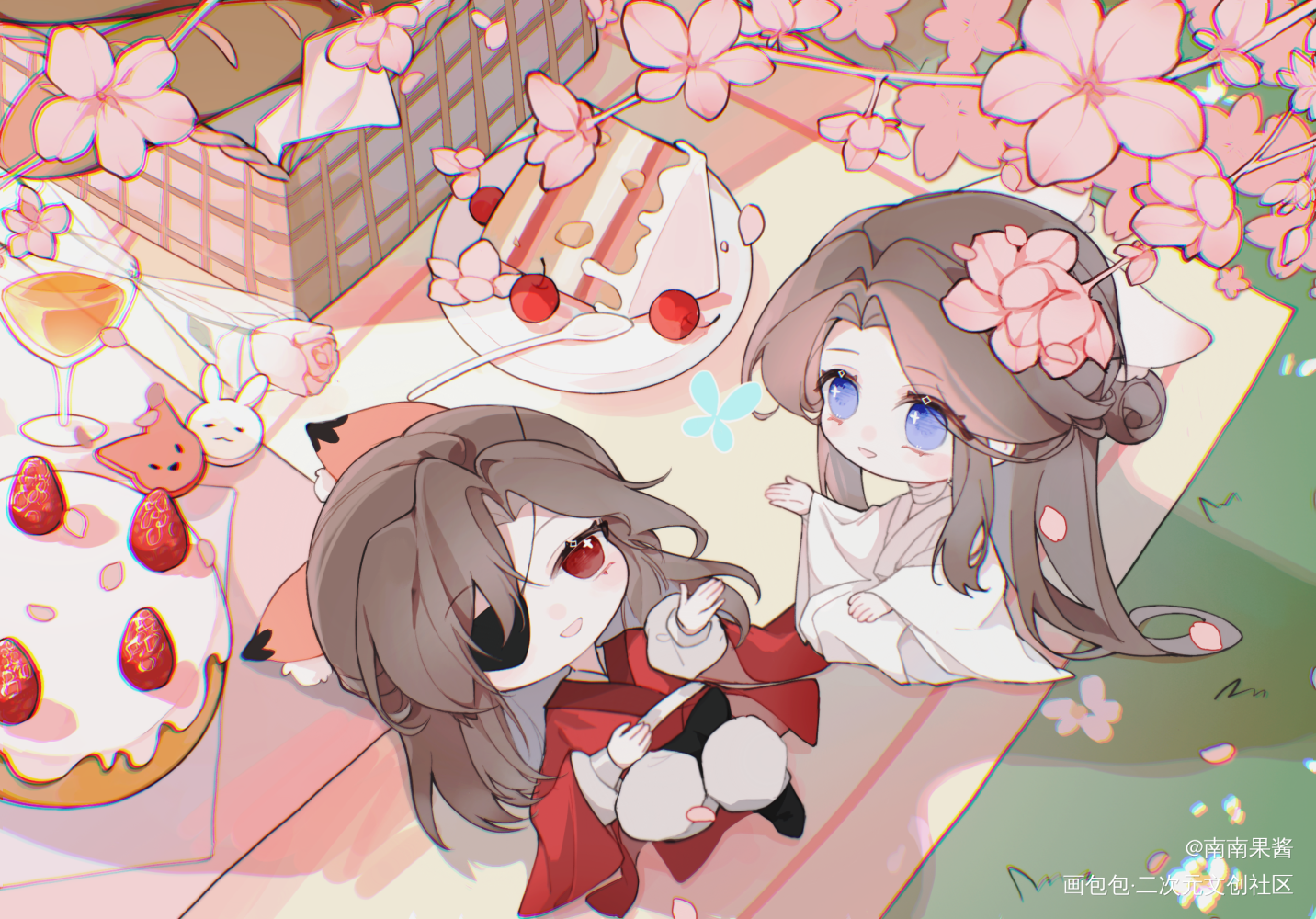 春日🌸_天官赐福花怜绘画作品