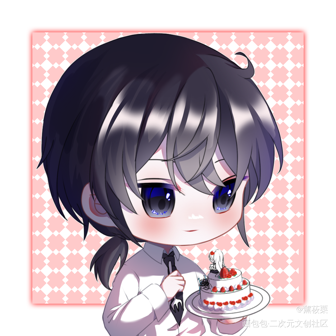 白柳生日快乐🎂！_我在惊悚游戏里封神白柳平涂Q版头像同人绘画作品