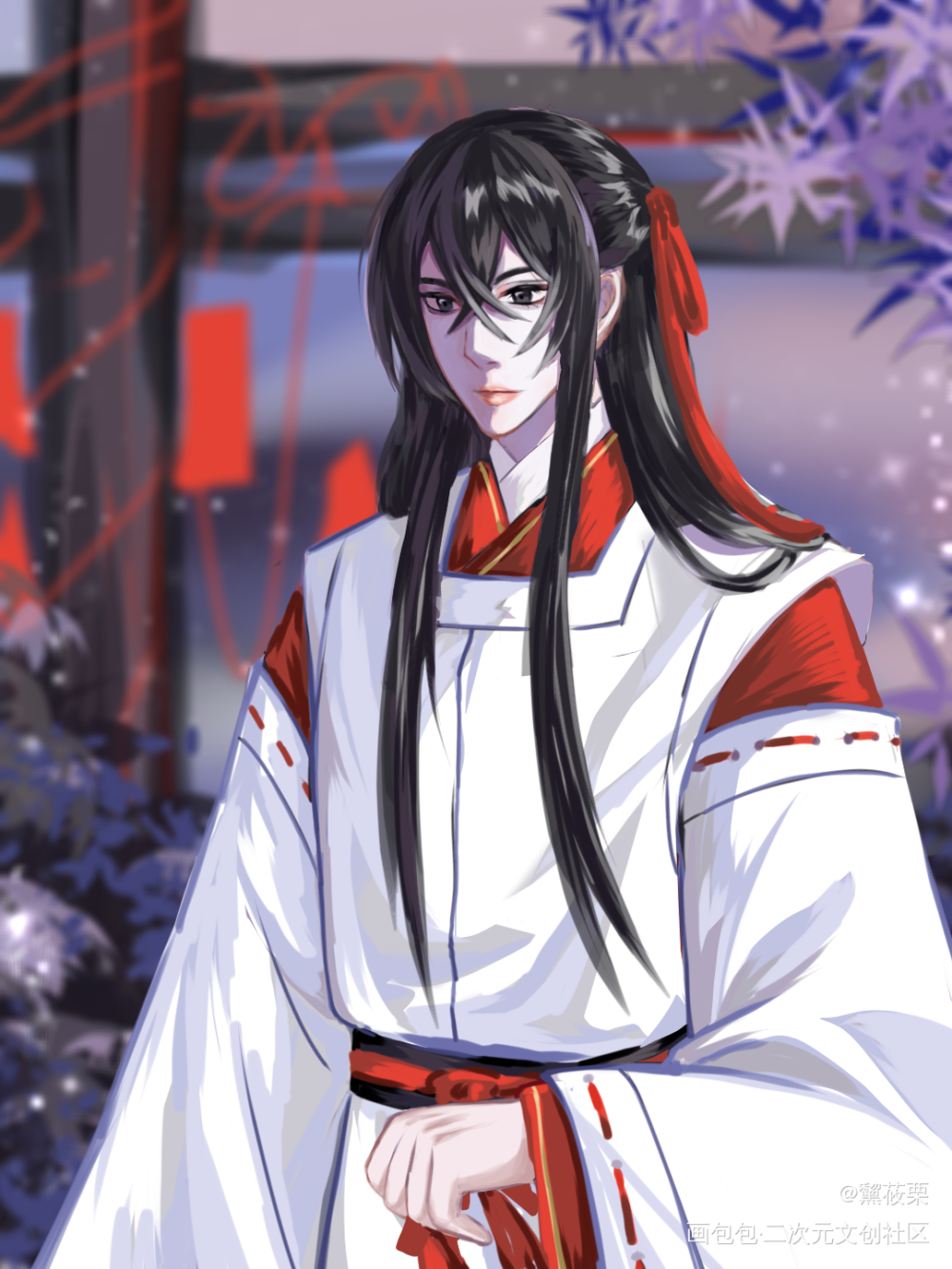 白柳生日快乐🎂！_我在惊悚游戏里封神白柳平涂Q版头像同人绘画作品