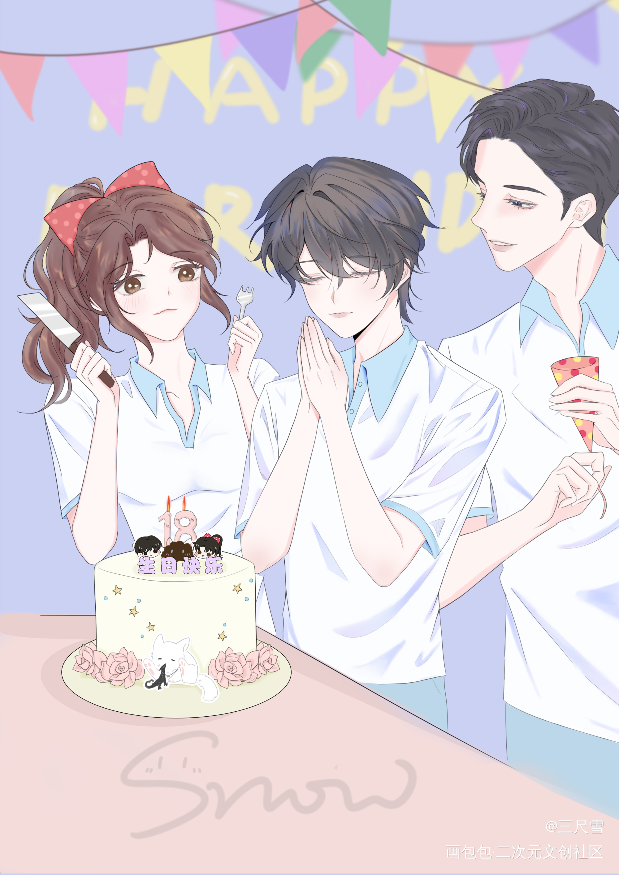 9.21白柳生日快乐_我在惊悚游戏里封神小狗线团绘画作品