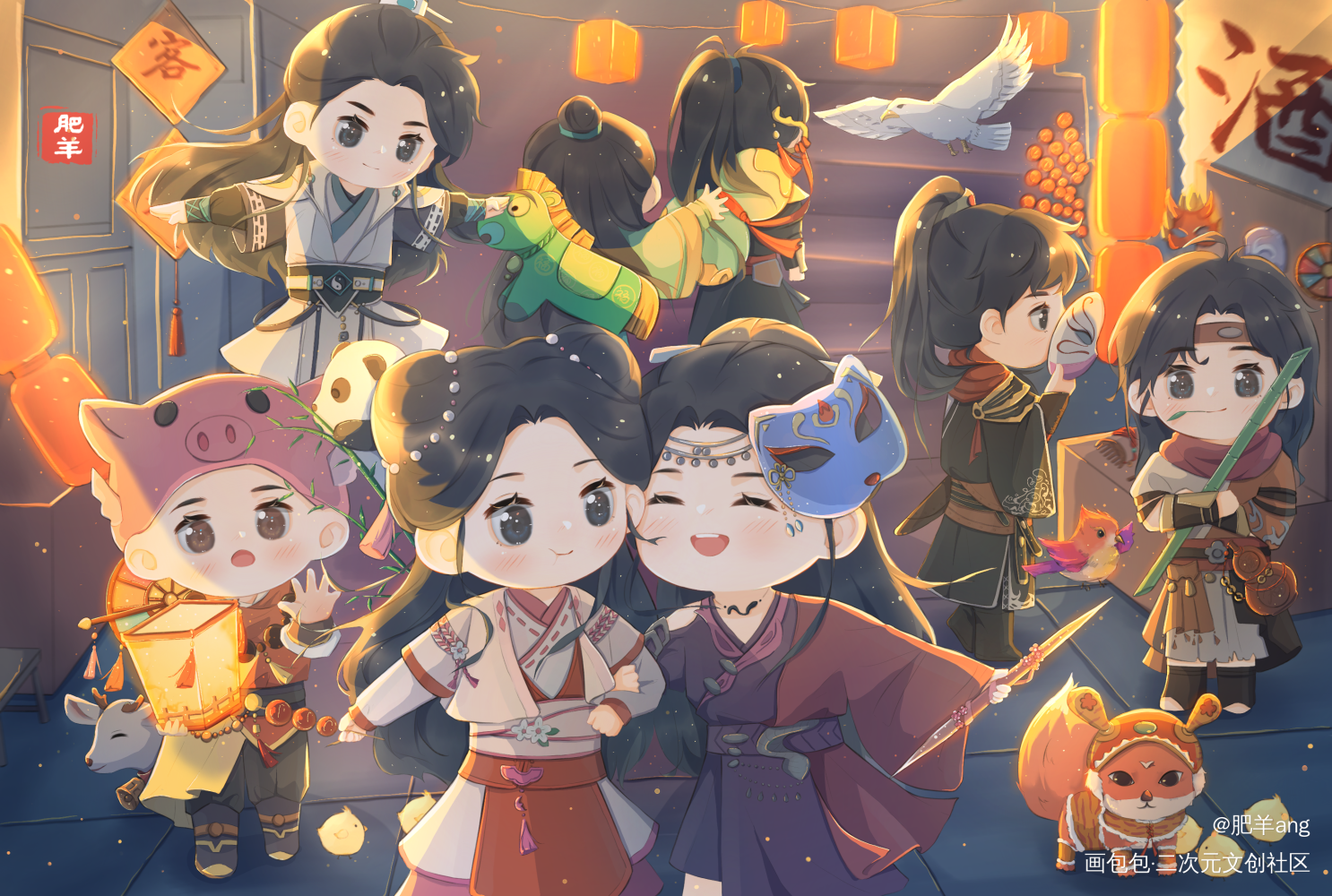 九阴真经十一周年_Q版网游九阴真经绘画作品