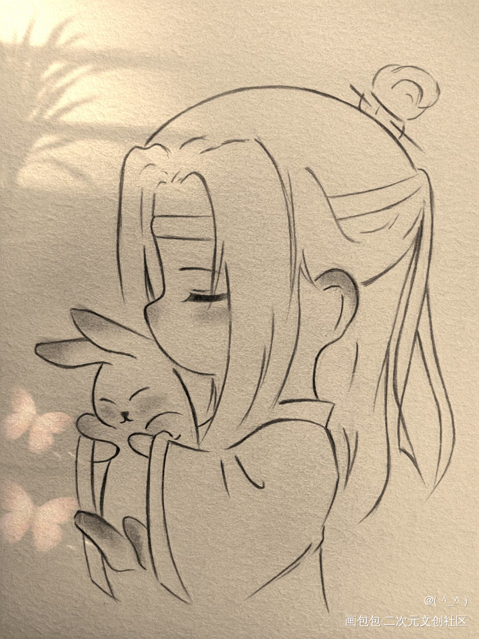 蓝忘叽的绘画过程二_魔道祖师绘画作品