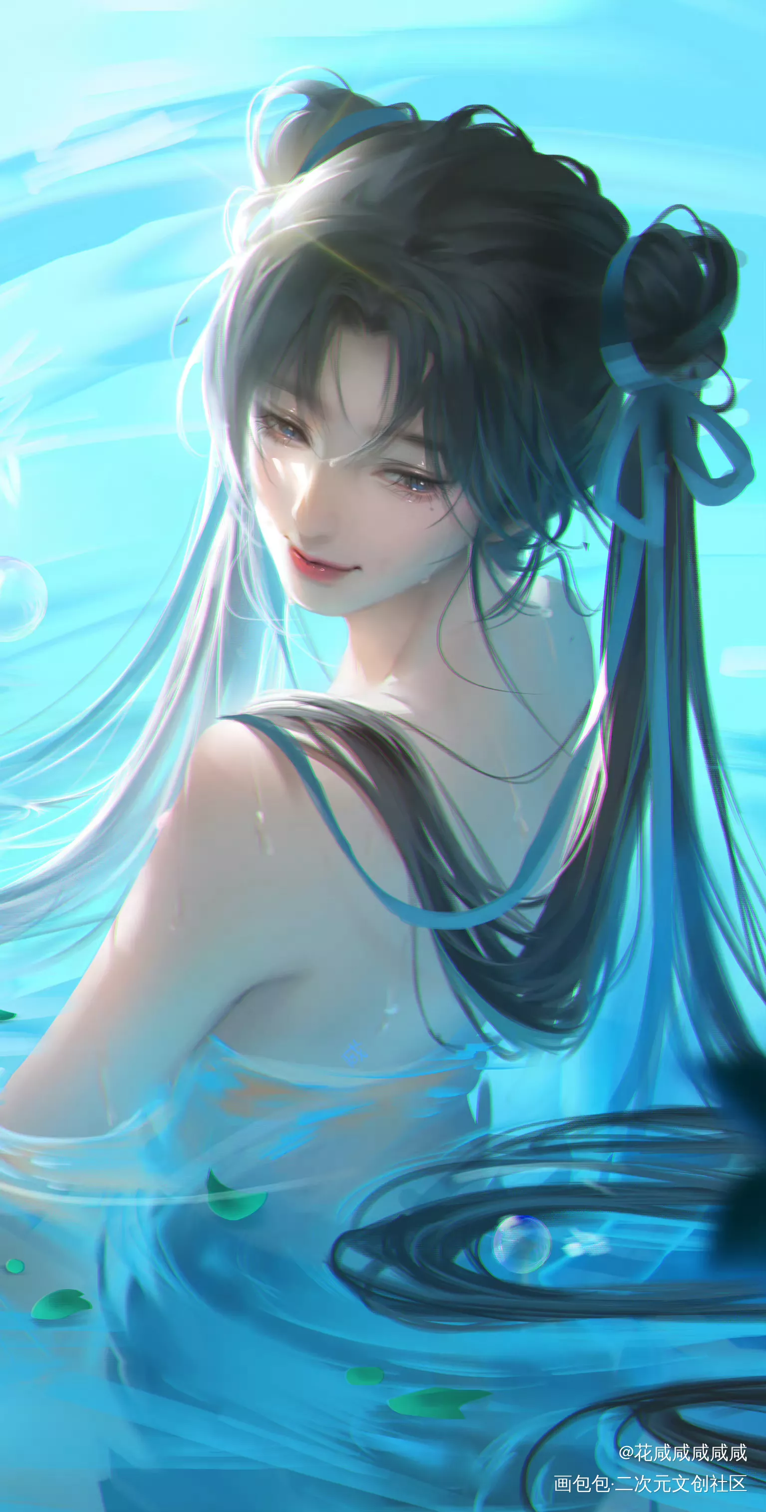灵儿day3_仙剑奇侠传板绘涂摸鱼页赵灵儿绘画作品