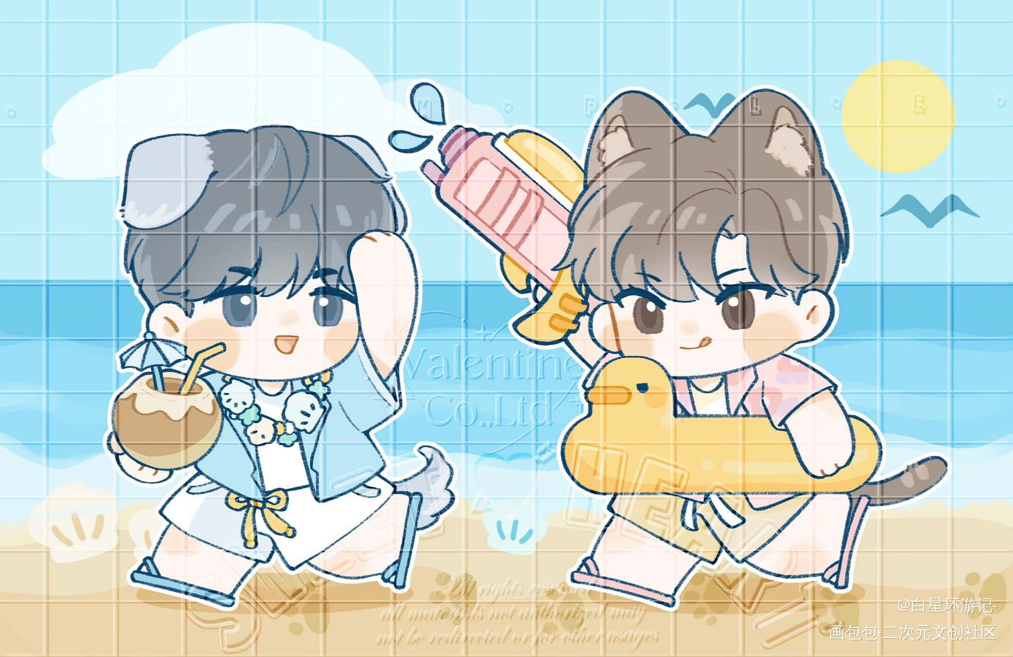 李简·SUMMER_你却爱着一个傻逼188男团李简绘画作品