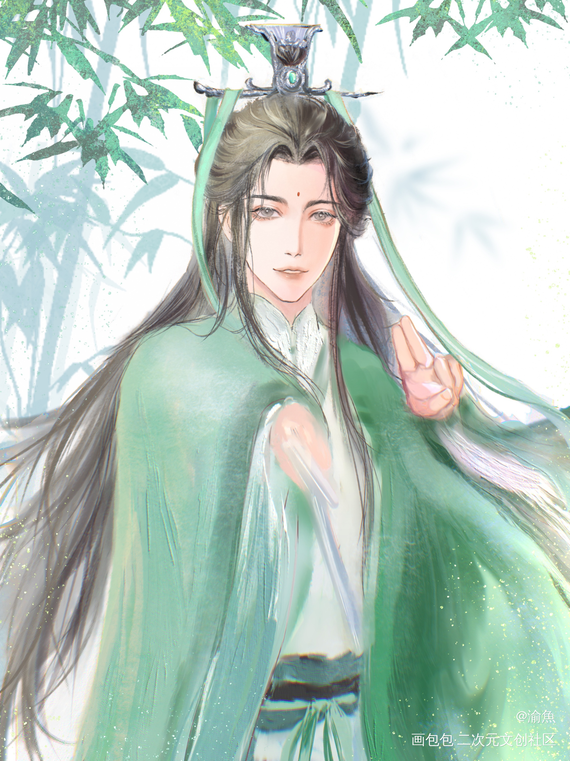 清秋君舞剑_人渣反派自救系统冰秋沈清秋古风半厚涂摸鱼绘画绘画作品