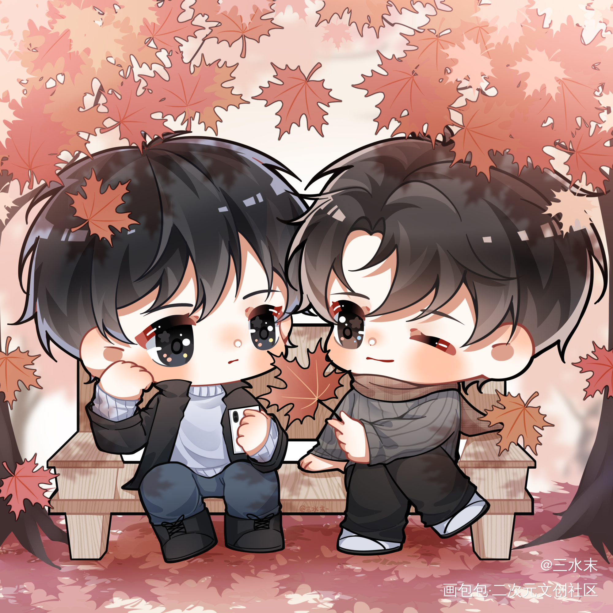 秋分🍂🍁_全球高考究惑绘画作品