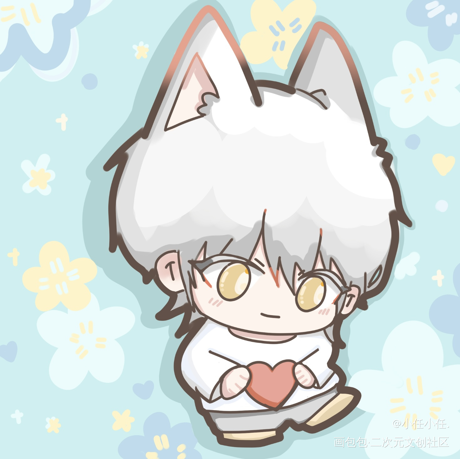小狐狸总监😘_光与夜之恋齐司礼板绘涂Q版乙女同人画渣procreate绘画练习绘画绘画作品
