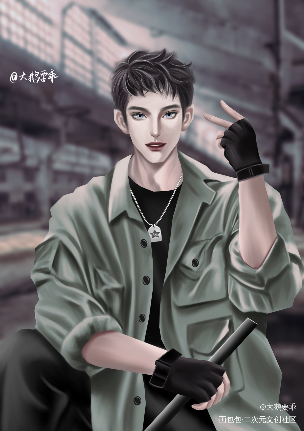 俞白_小白杨188男团白新羽俞风城水千丞绘画作品
