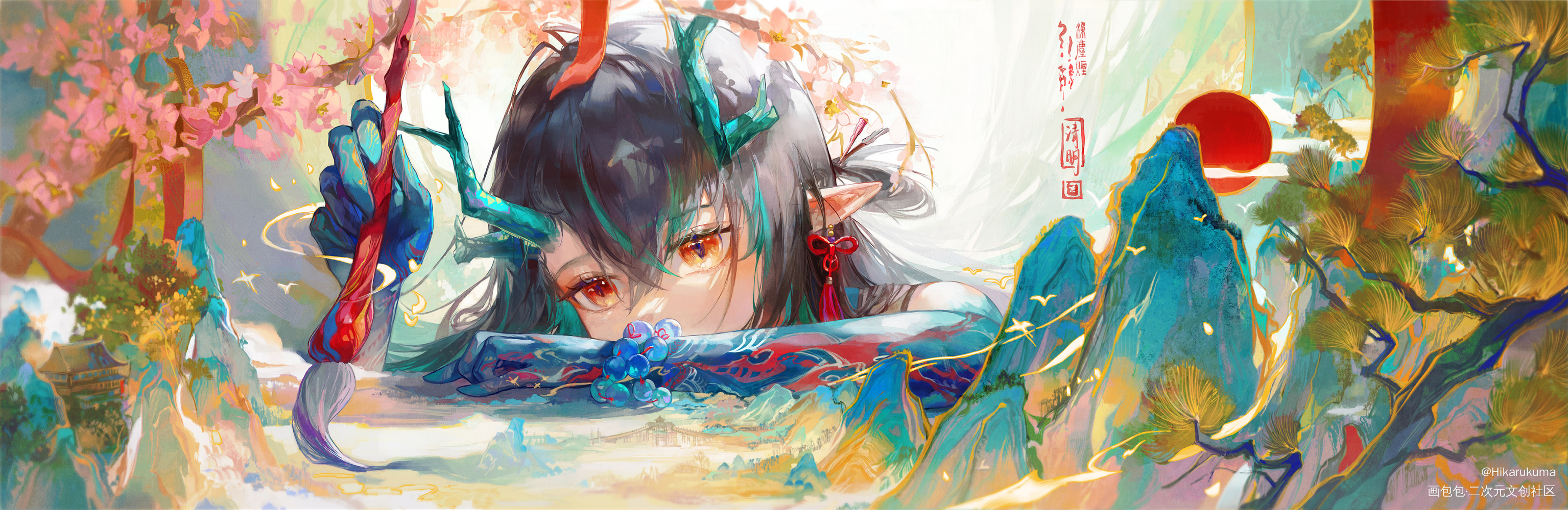 清明_夕板绘涂arknights绘画作品