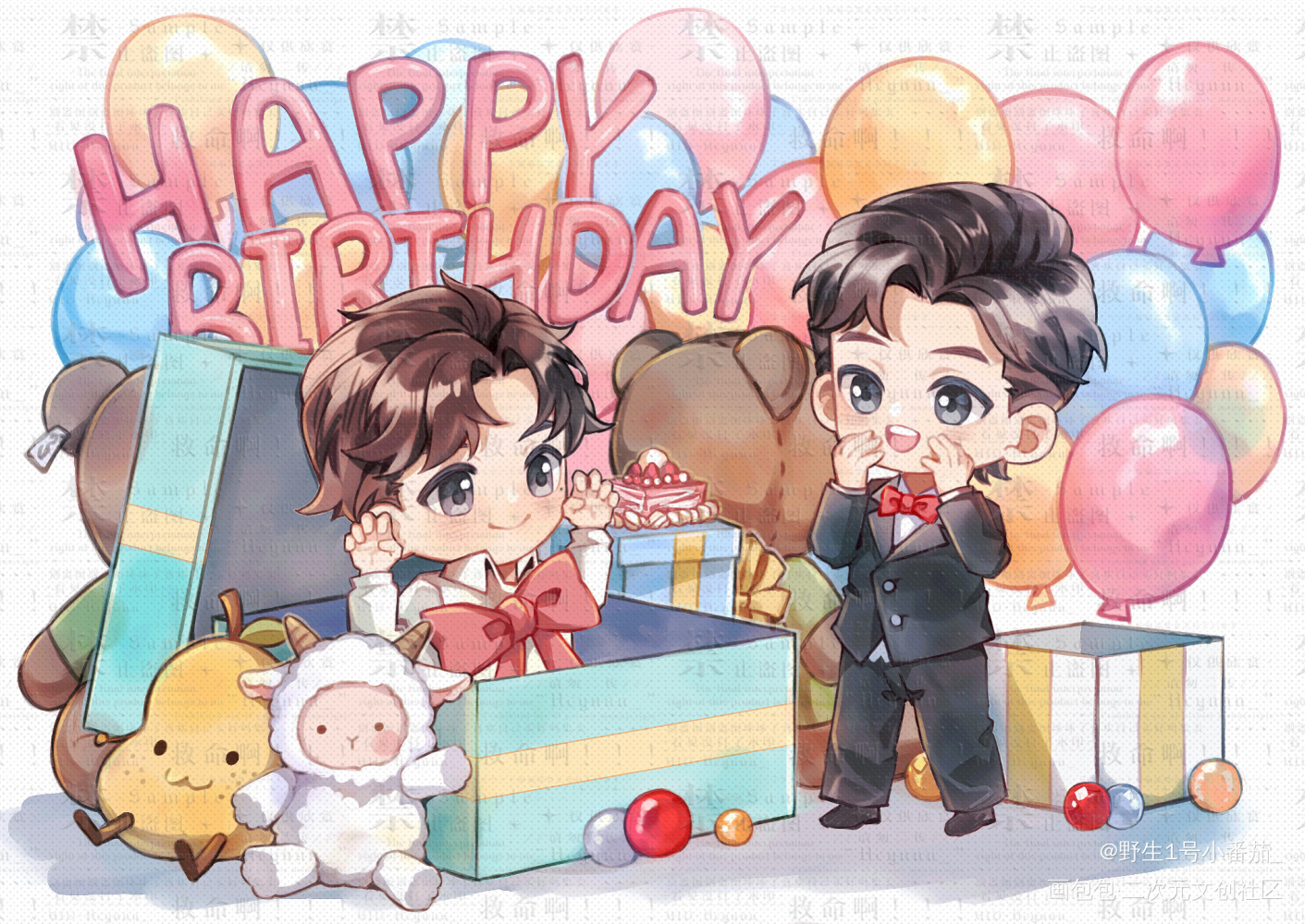 黎朔0927生日快乐_谁把谁当真188男团妹叔黎朔赵锦辛绘画作品