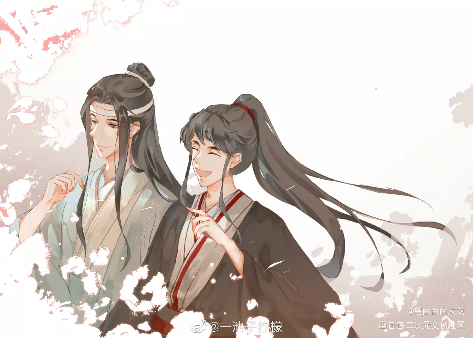 忘羡_魔道祖师忘羡蓝忘机魏无羡魏无羡蓝忘机我要上首推绘画作品