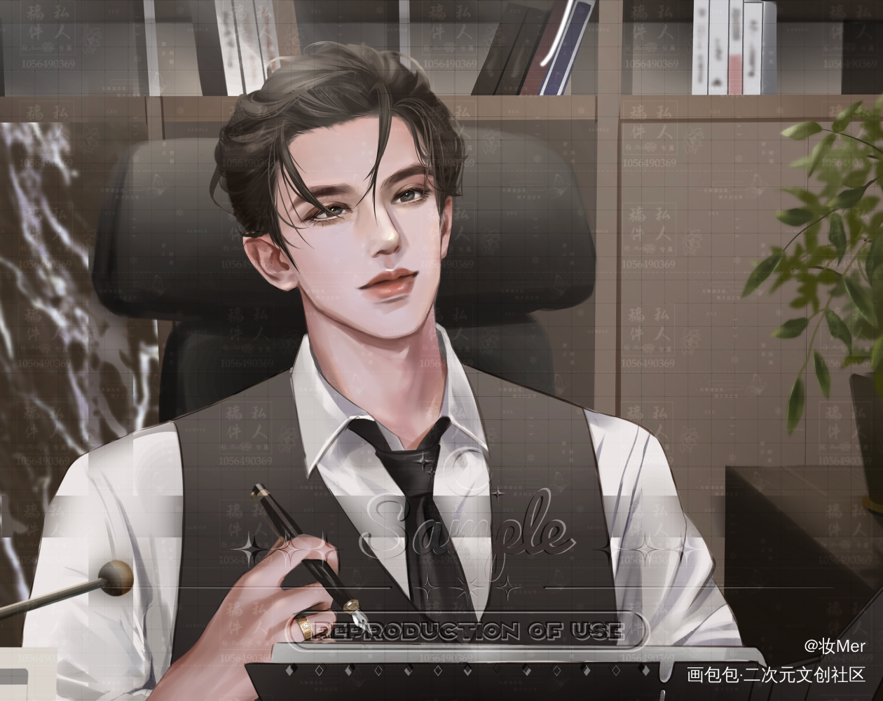 辛黎·办公室_谁把谁当真妹叔赵锦辛黎朔绘画作品