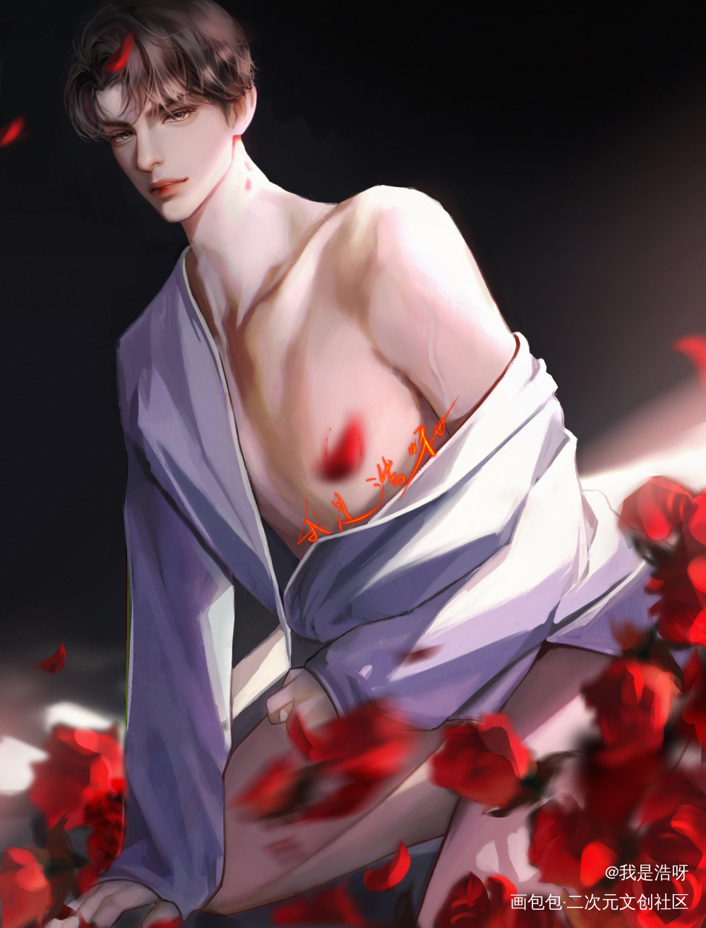 晚餐_谁把谁当真188男团妹叔黎朔绘画作品
