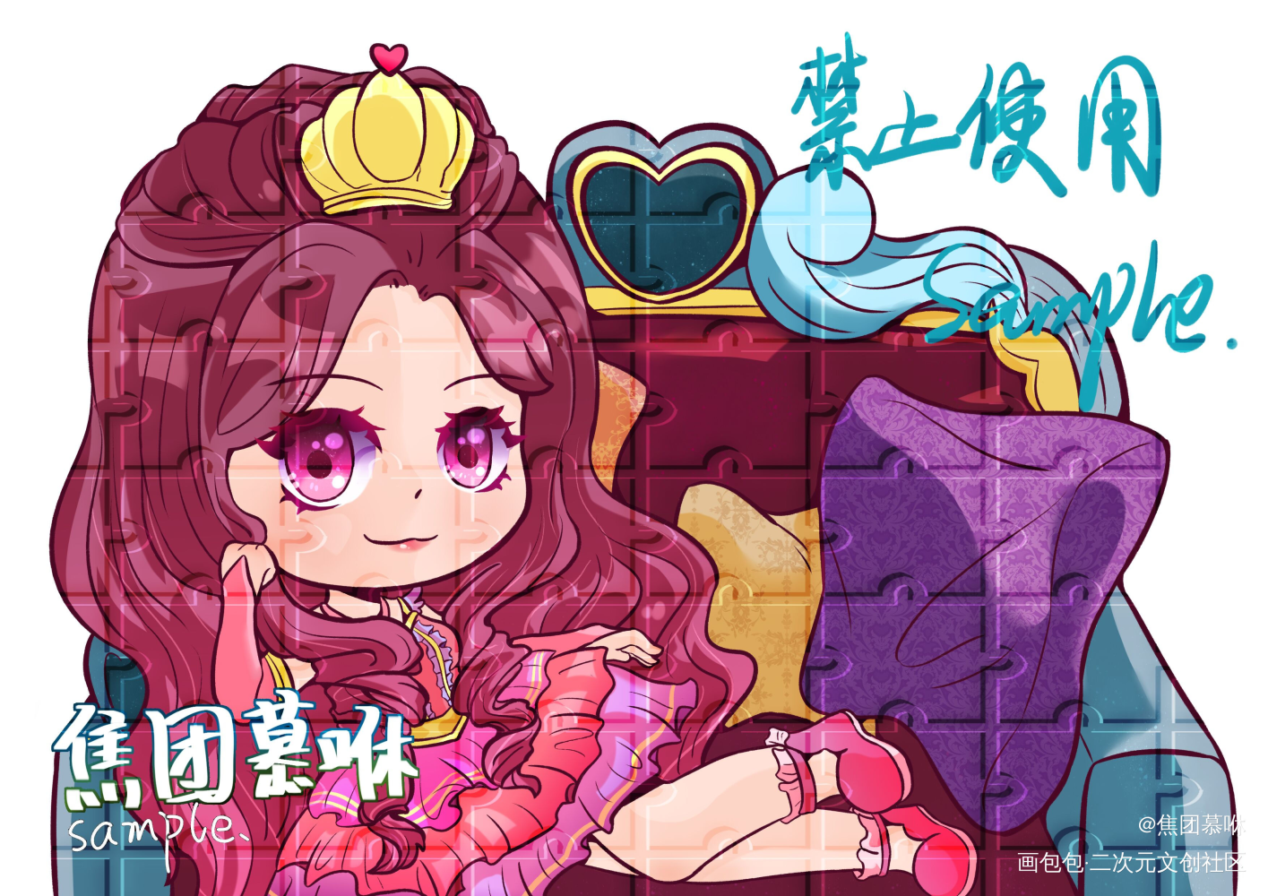 全身稿稿_Q版指绘摸鱼约稿绘画绘画作品