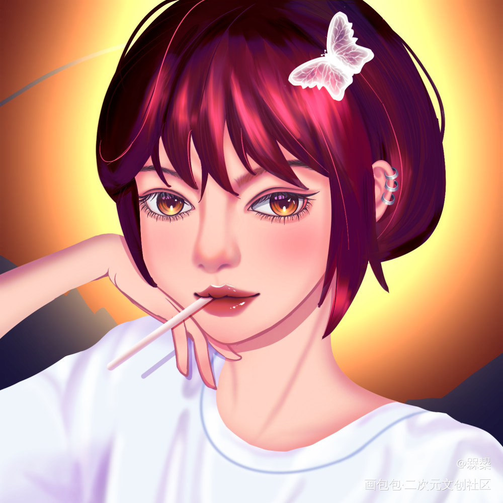 头像_iapdprocreate女生头像绘画作品
