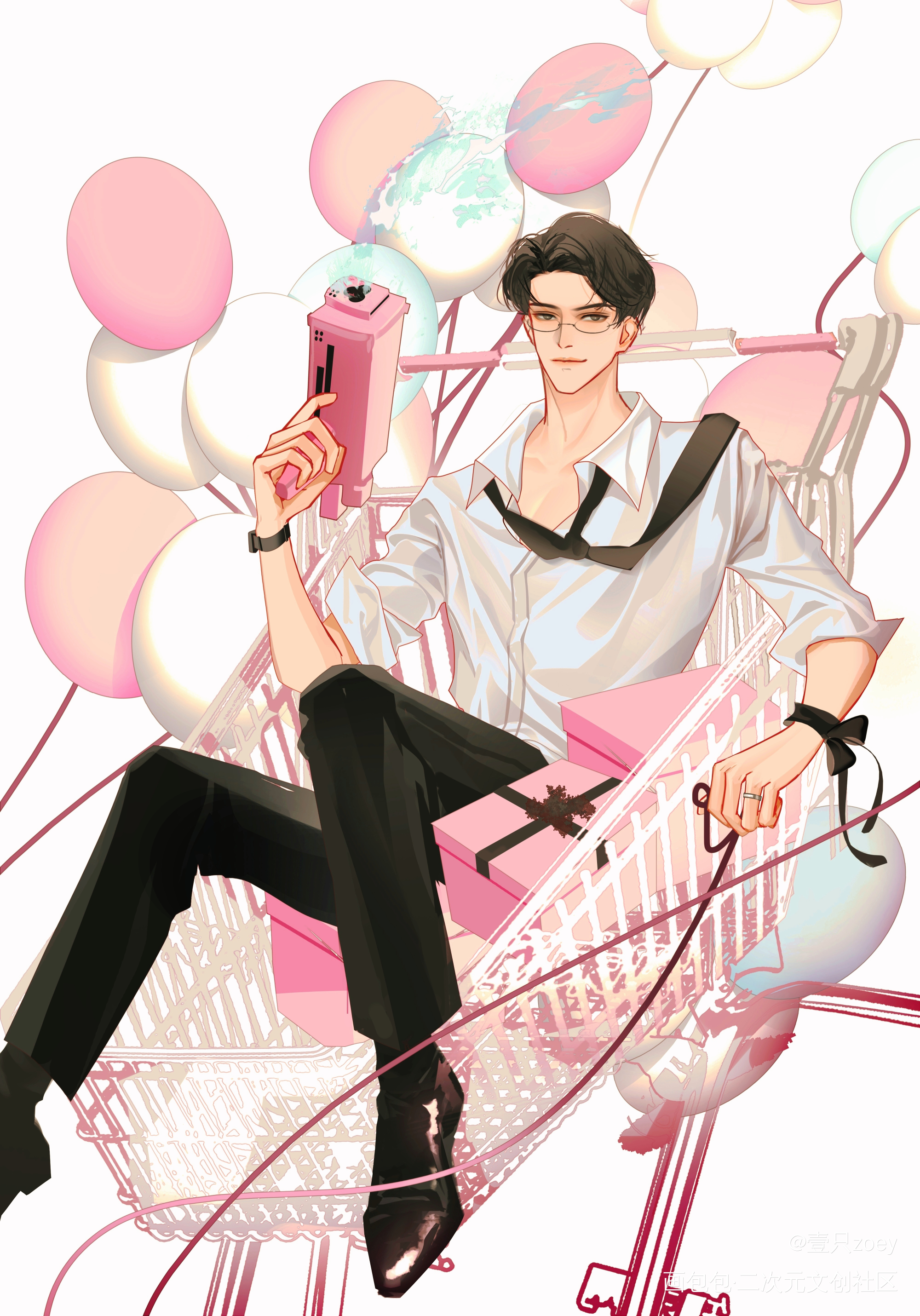 游乐园_针锋对决188男团顾青裴绘画作品