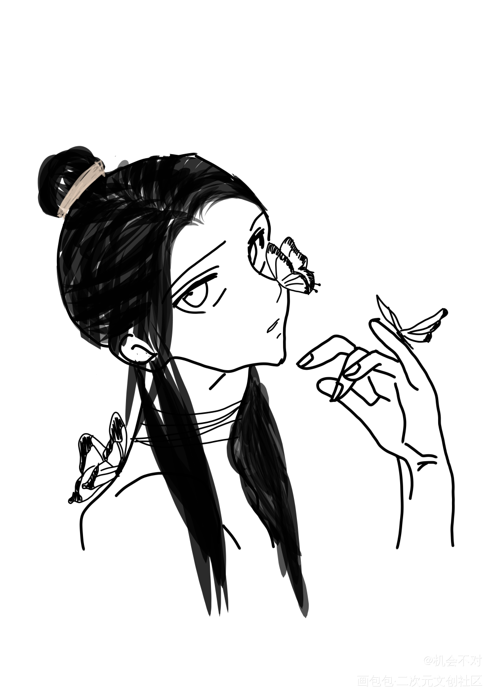 怜_绘画绘画作品