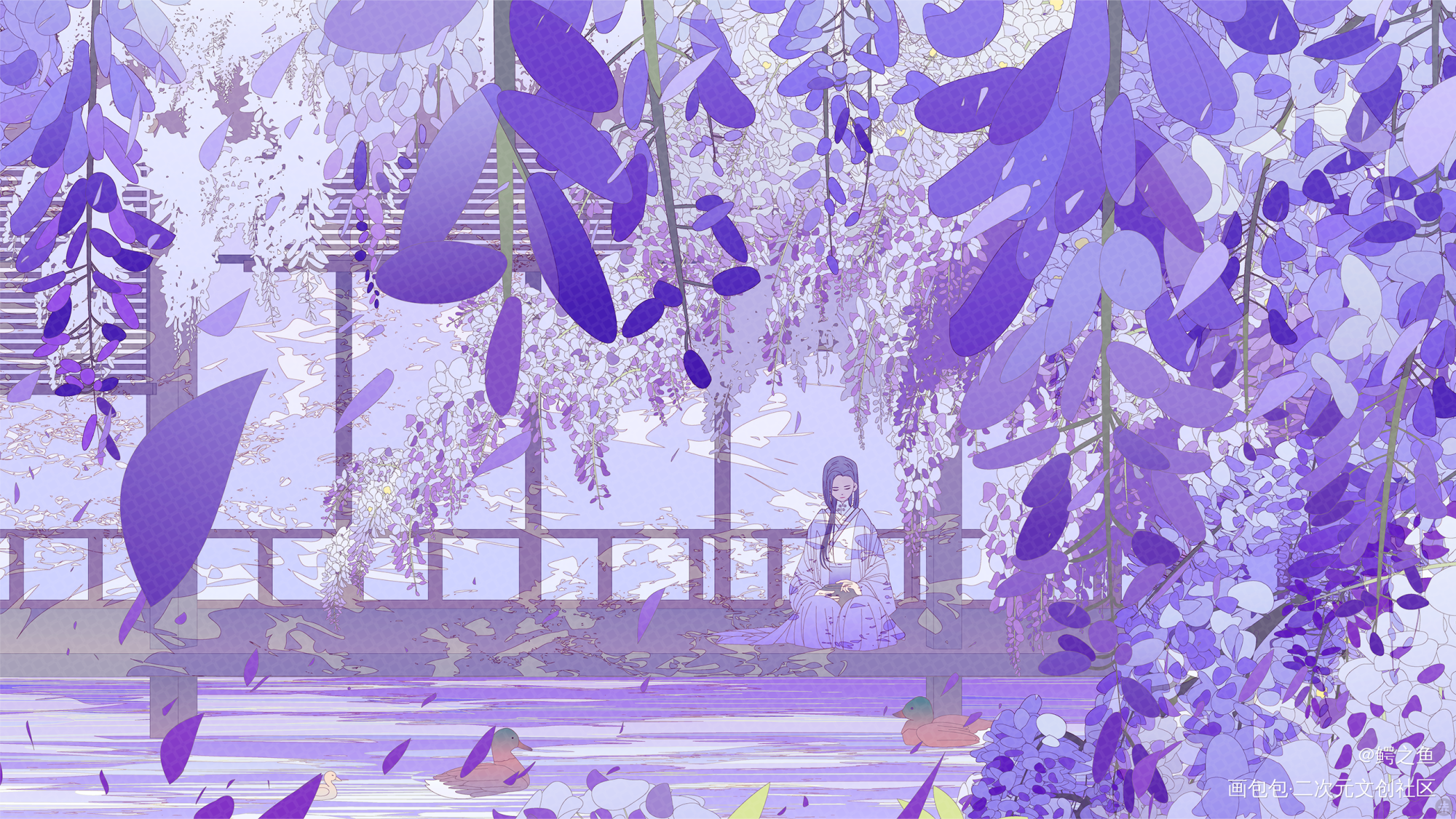 紫藤_绘画练习绘画绘画作品