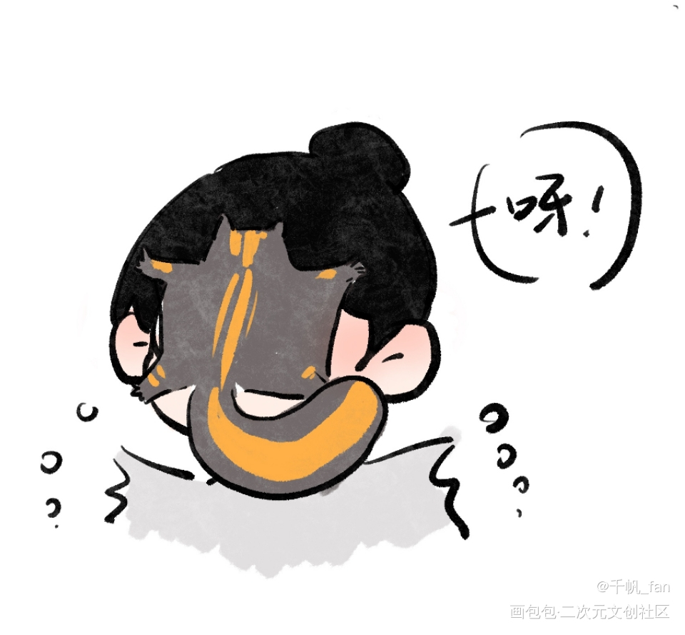 鼠饼糊脸w_万有引力无限流涂鸦Q版李银航南极星万诱引力骑鲸南去绘画作品
