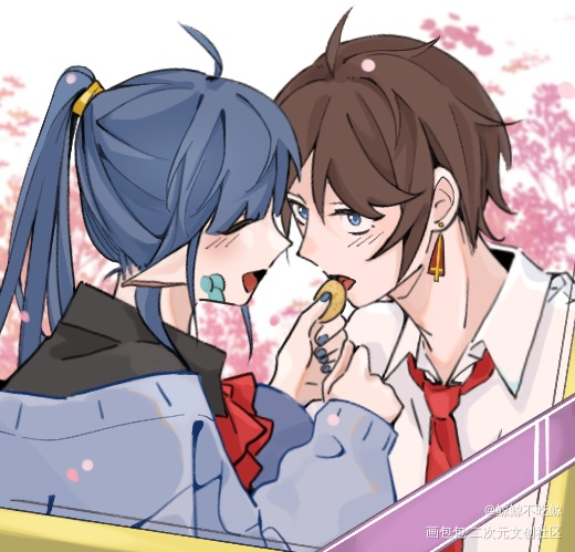 和老婆贴贴_梦女绘画oc绘画作品