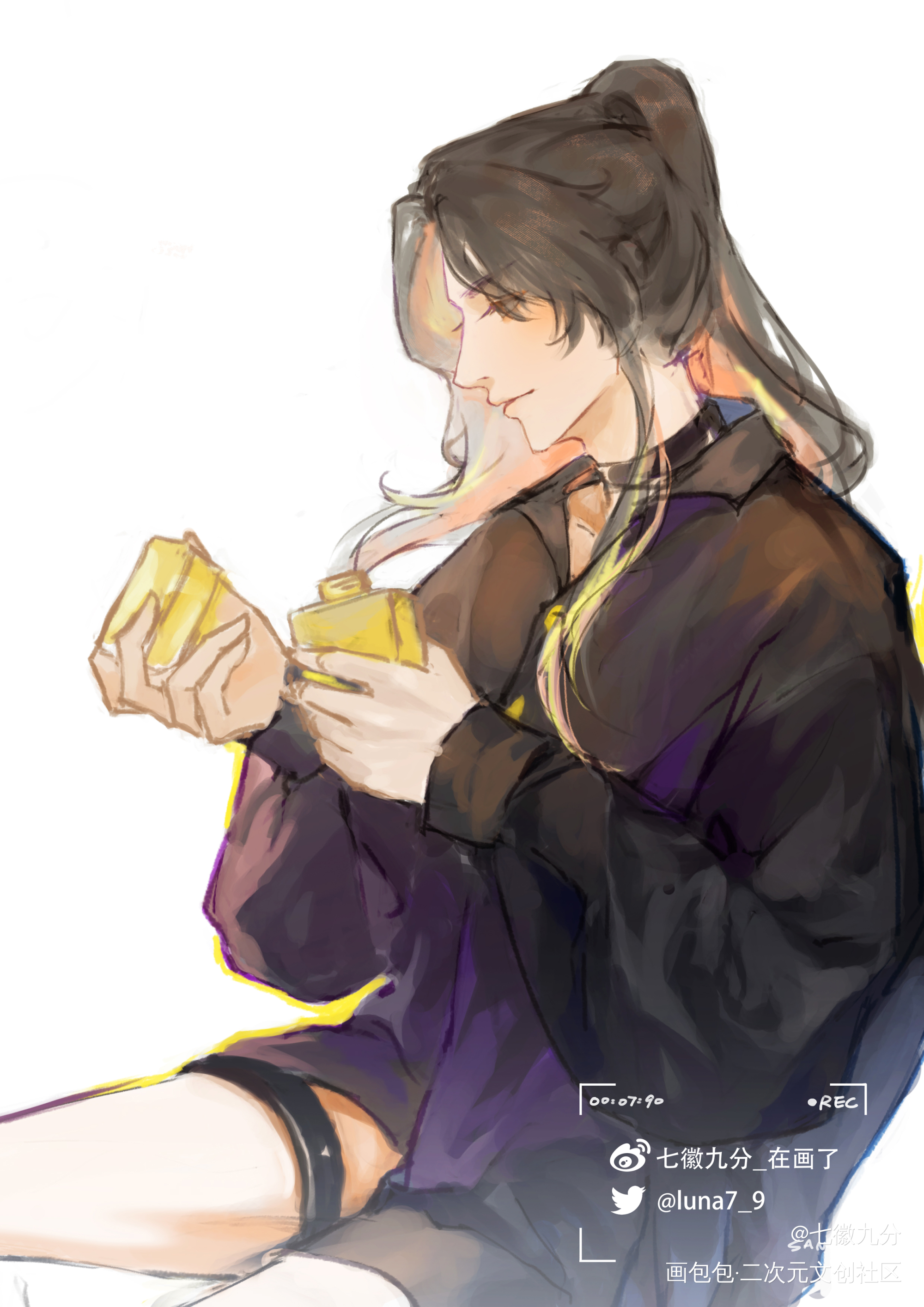 穿男盆友衬衣的宁_二哈和他的白猫师尊燃晚绘画作品