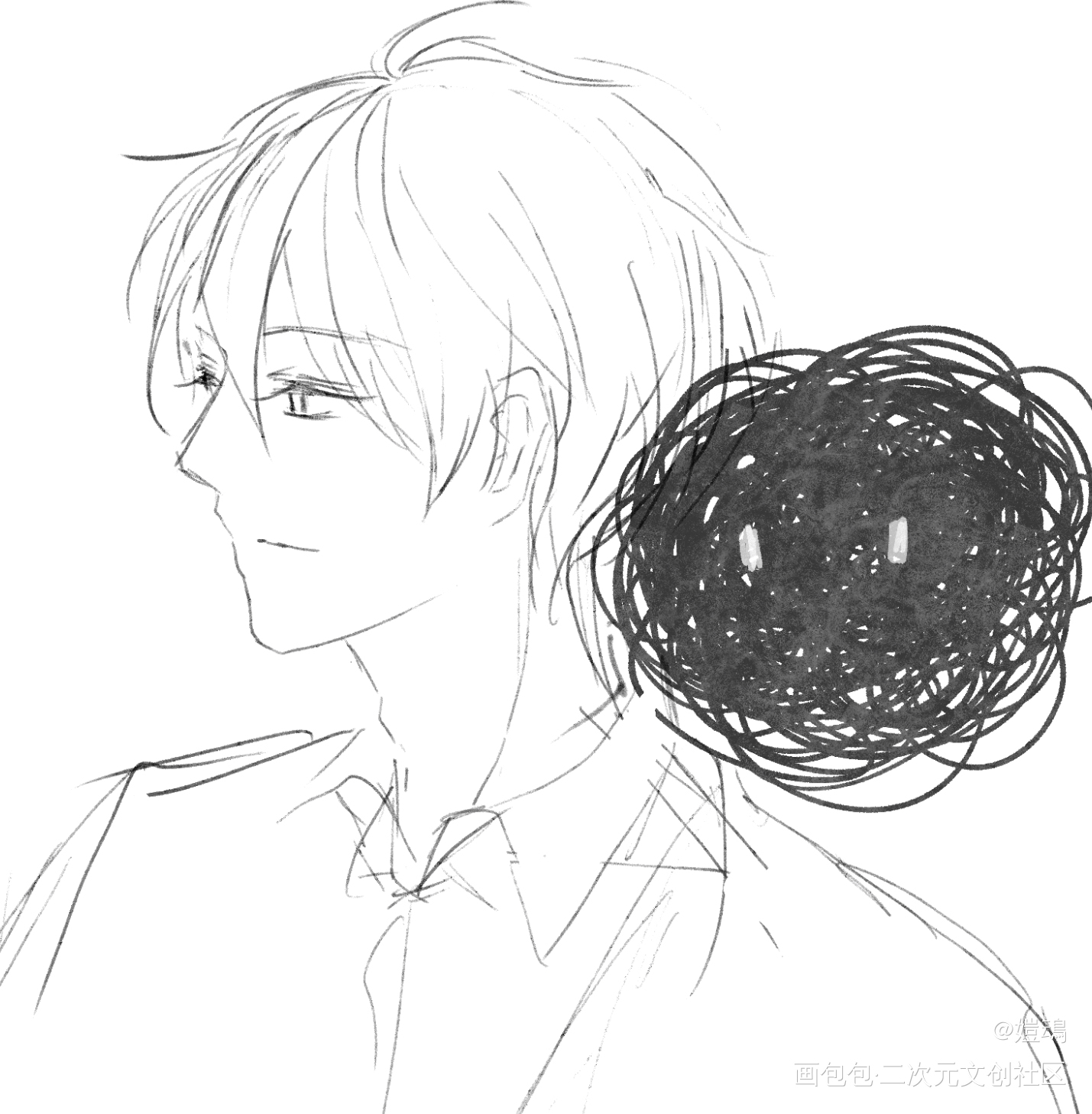 白柳_我在惊悚游戏里封神绘画作品