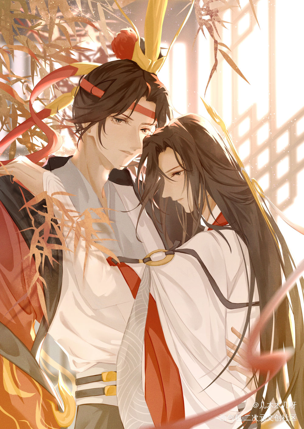 直到长大。如果可以。_忘川风华录孙策周瑜平涂日系我要上首推插画同人策瑜绘画作品