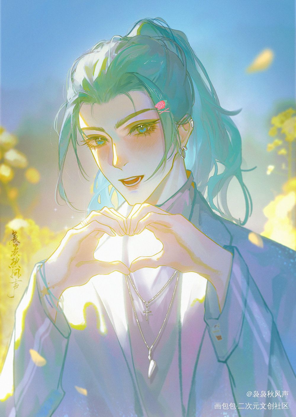 小灰鸽_附加遗产温小辉绘画作品