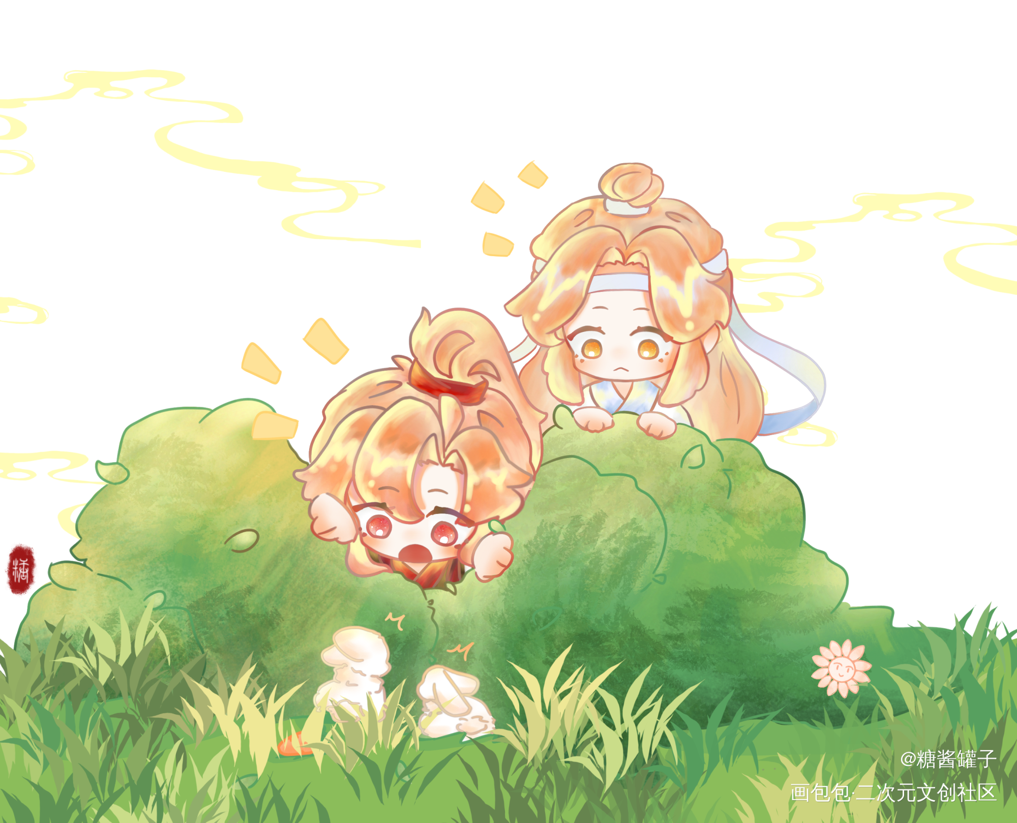 趴趴_魔道祖师忘羡绘画作品