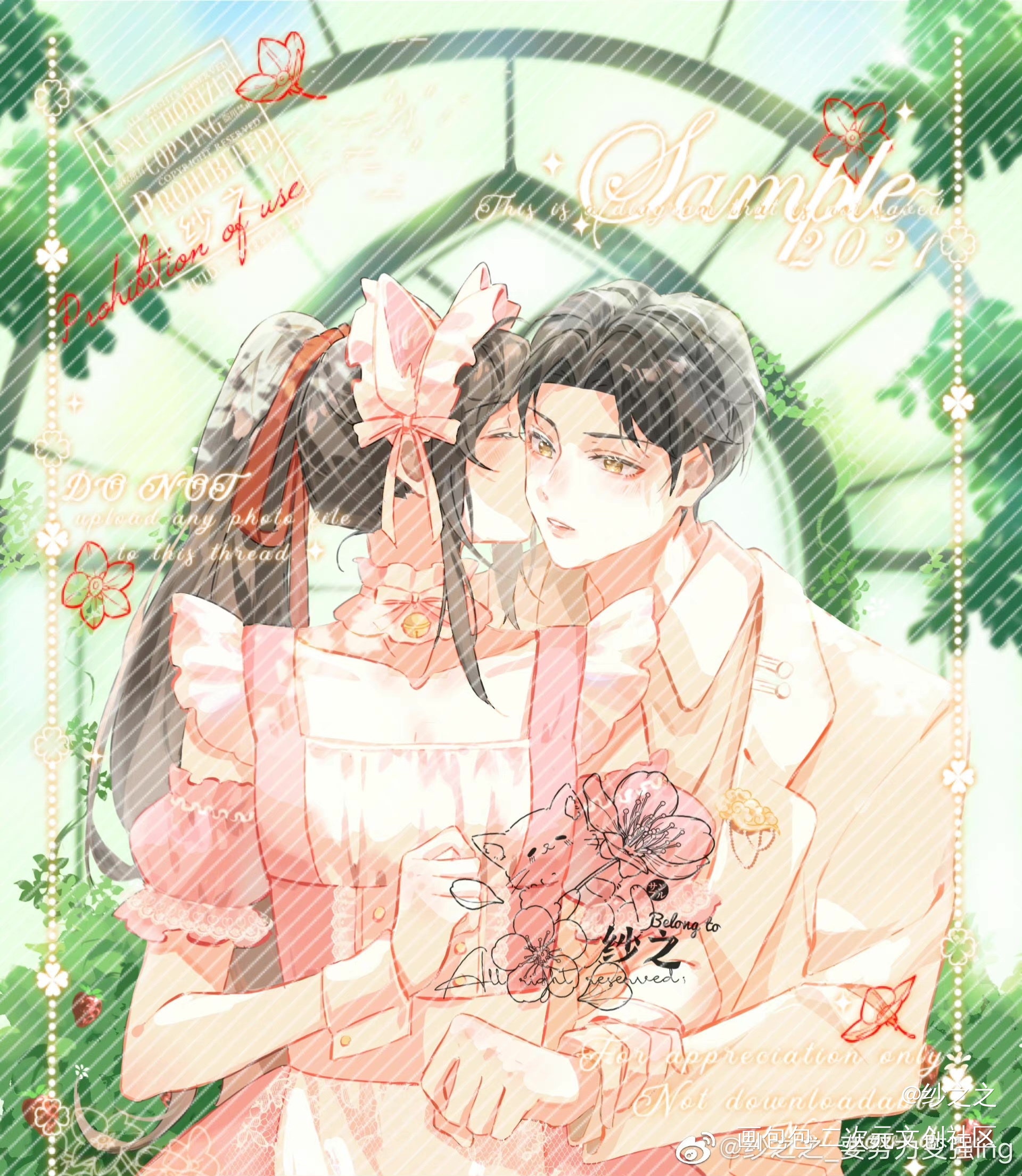 魔道-忘羡-（136）_魔道祖师忘羡蓝忘机魏无羡头像蓝领带与蝴蝶结绘画作品