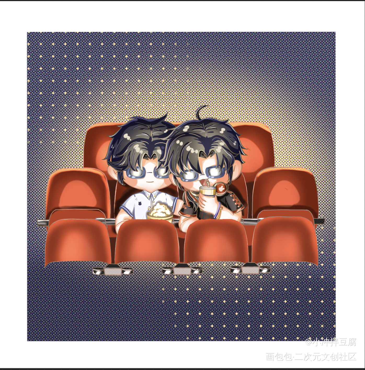 放假放假！_魔道祖师忘羡绘画作品