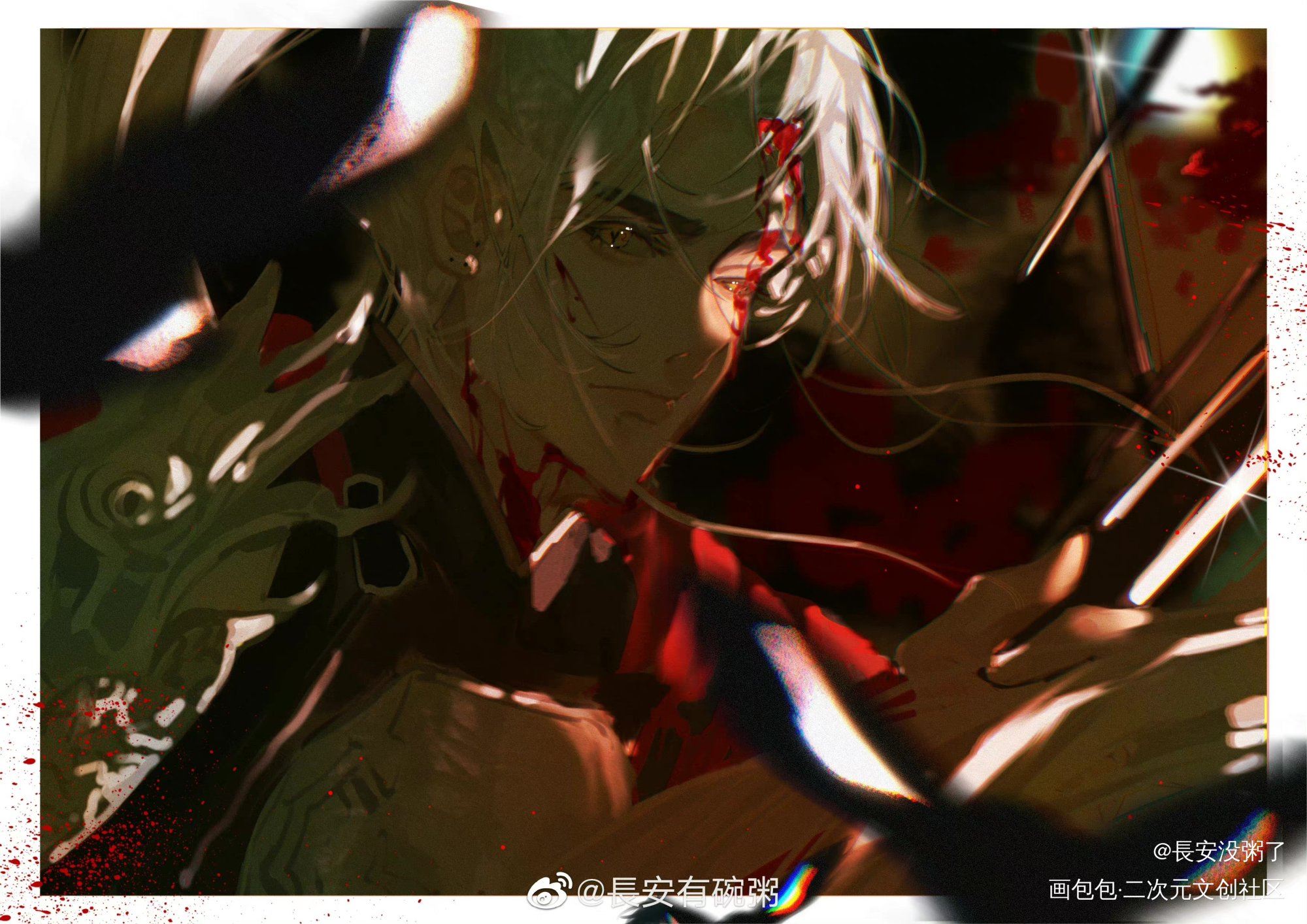 【齐司礼】战损_光与夜之恋齐司礼摸鱼页procreate绘画作品
