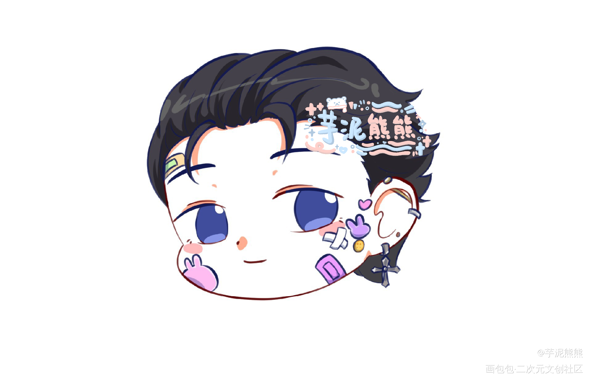 _娘娘腔188男团群秀板绘涂Q版约稿板绘绘画作品