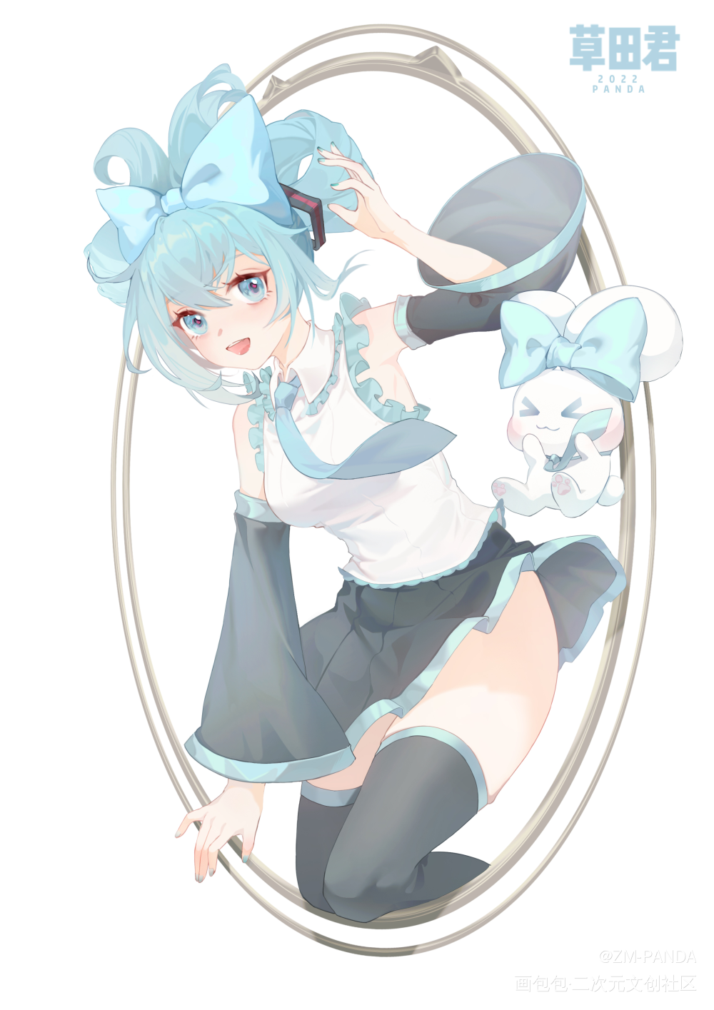 初音_初音未来头像同人壁纸绘画绘画作品