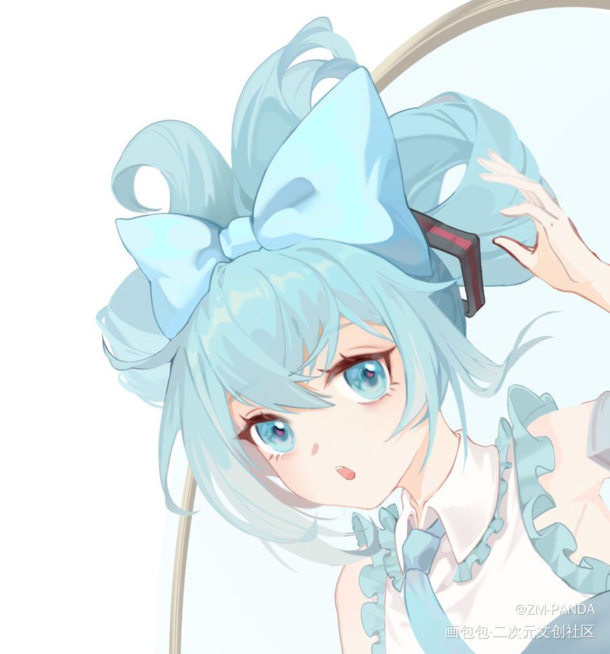 初音_初音未来头像同人壁纸绘画绘画作品