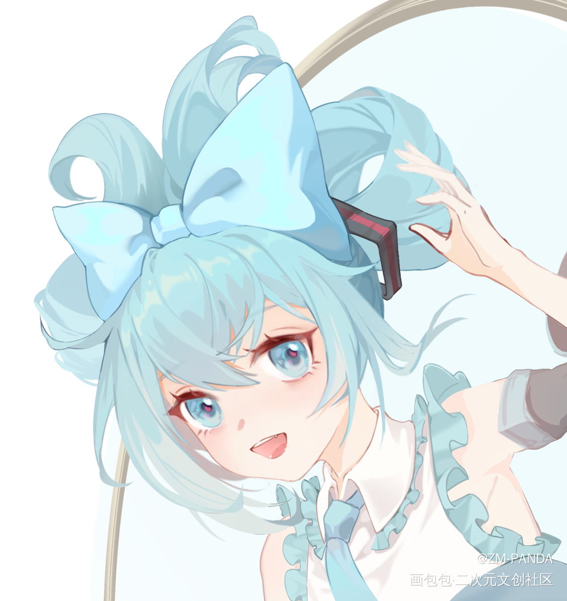 初音_初音未来头像同人壁纸绘画绘画作品