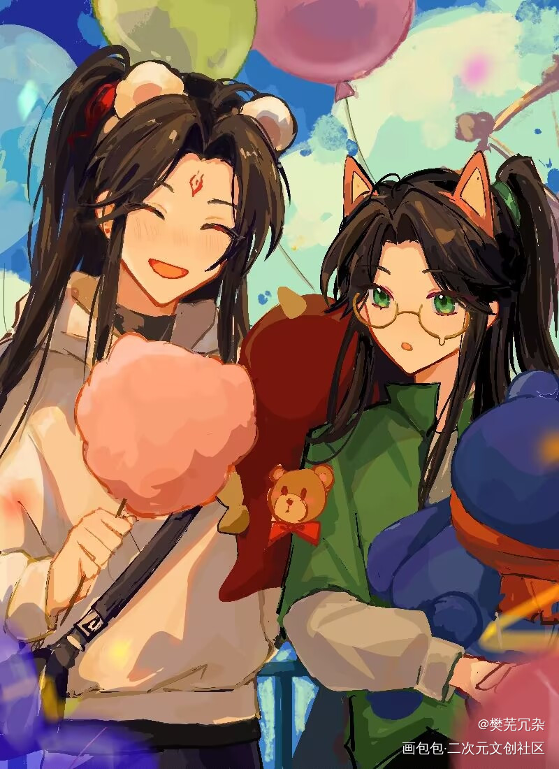 🎈🎈🎈_人渣反派自救系统冰秋平涂绘画作品
